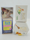 کرم ژل رویال به همراه صابون رویال و یک عددضد آفتاب بی رنگ spf60 حجم 130 میل